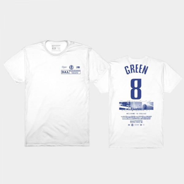 Josh Green Dallas Mavericks #8 Men's NBA Remix Men Check The Credits T-Shirt - White
